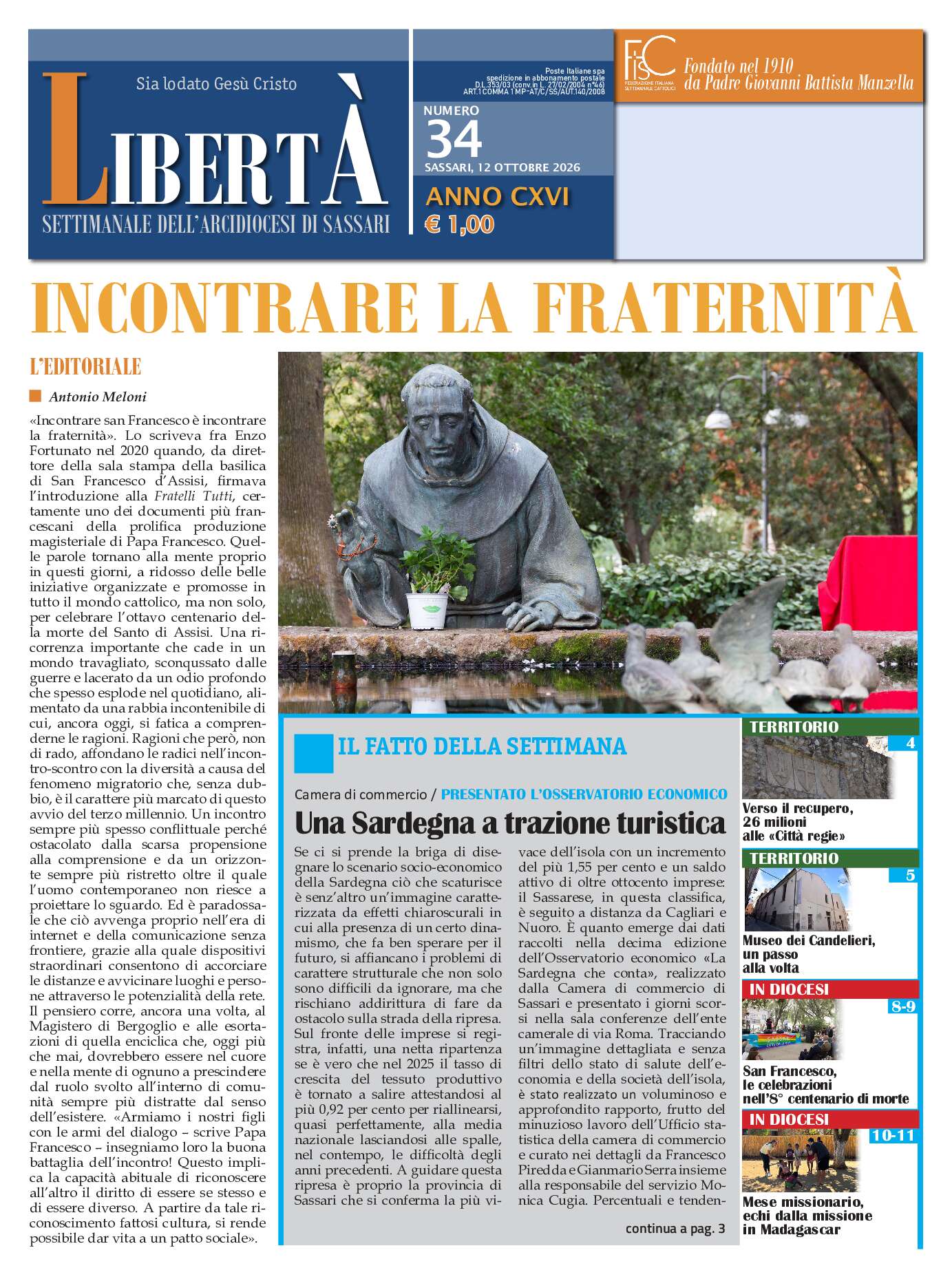 34 2026 - Edizione numero 34 del 13/10/2026