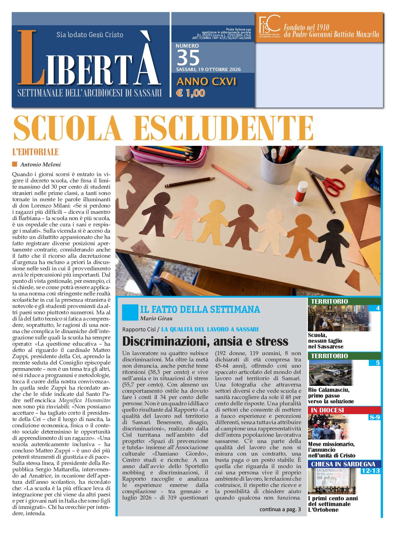 35 2026 - Edizione numero 35 del 20/10/2026